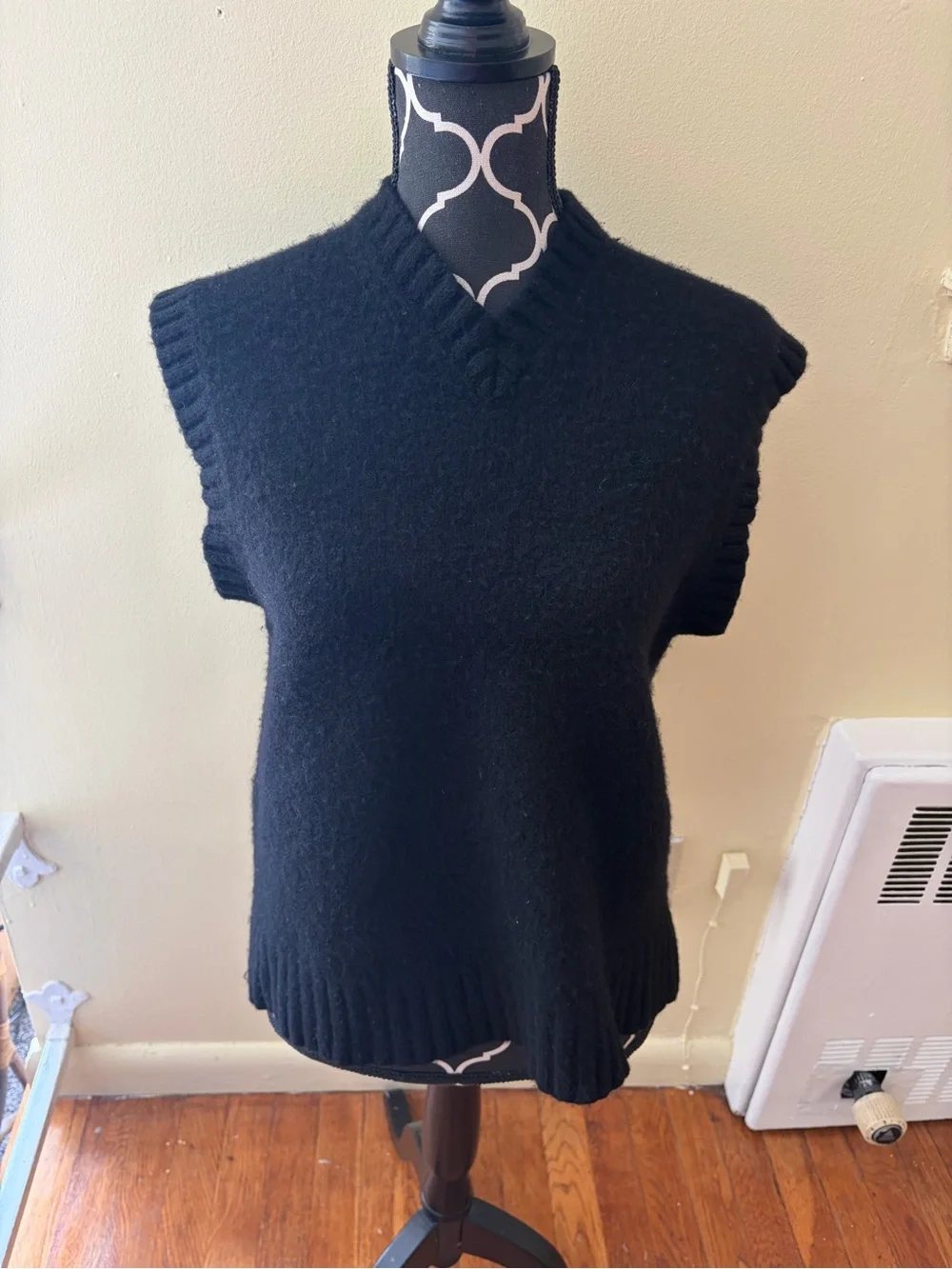 Classic Black V-Neck Knit Sweater Vest
